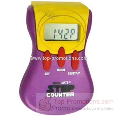 Multi function pedometer with belt clip and LED sc