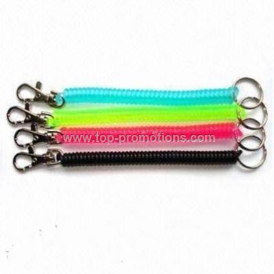 thumbnail image 2 of WHOLESALE LOT 144 SPIRAL WHISTLE KEYCHAINS – ELASTIC COIL KEY CHAINS, MULTI-COLOR, KEY FINDER FEATURE, BULK 2 of 3