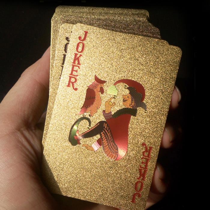 gold playing cards golden foil plated poker