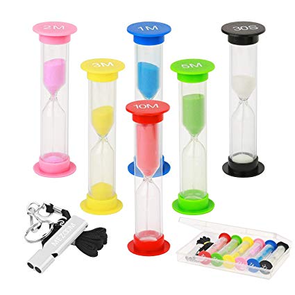 Classical design plastic board game sand timer hourglass