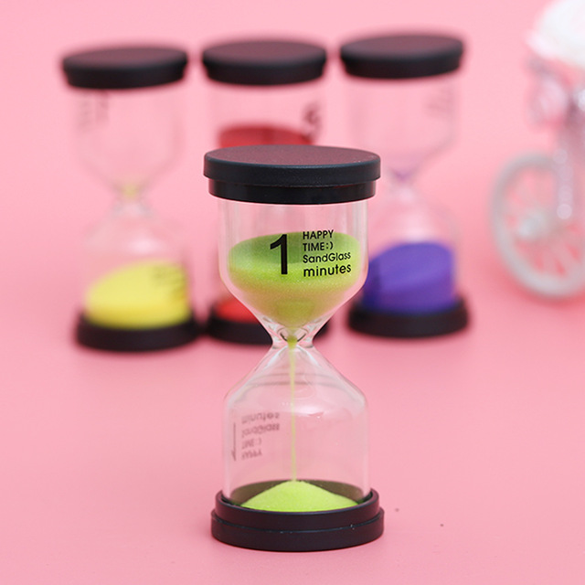 1~60 Minute  Plastic Glass Sandglass Clock Timer