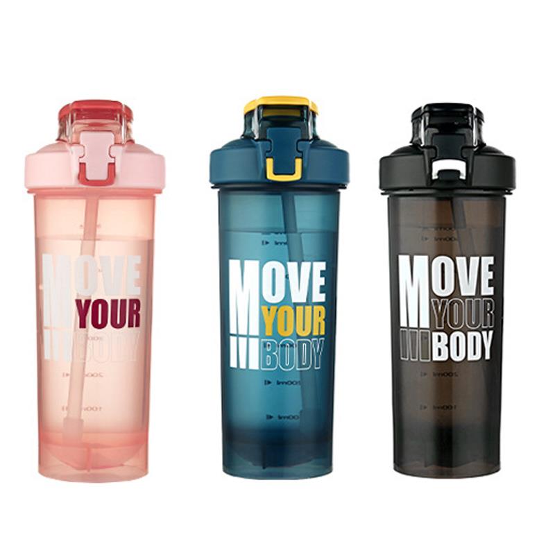 2020 new BPA free custom logo plastic gym sport protein shaker water bottle