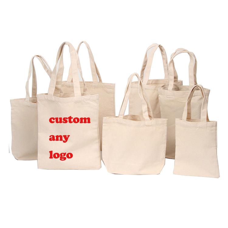 Custom reusable eco shopping canvas bag printed organic cotton tote bags