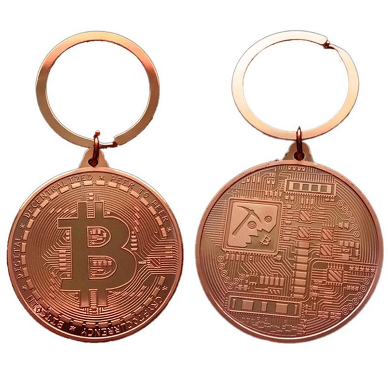 Custom Metal Coin Wholesale Popular Souvenir Custom Metal Coin Bitcoin Keychain