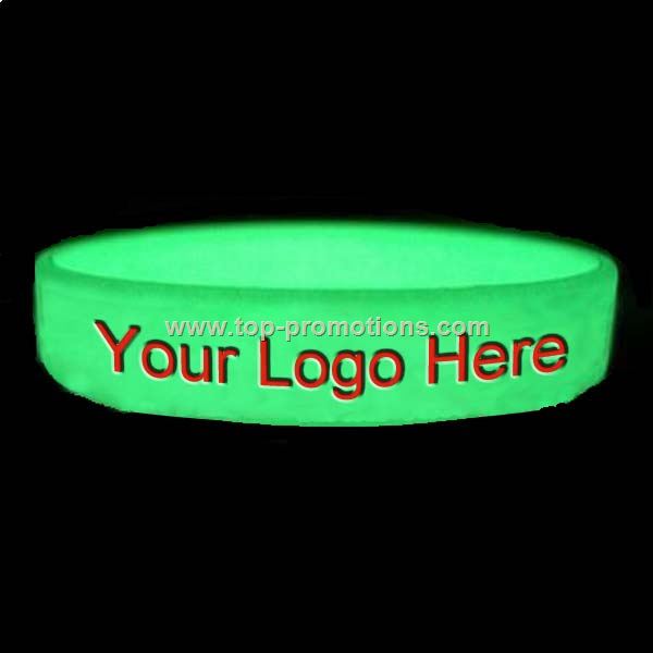 Glow in the dark Silicone Wristband