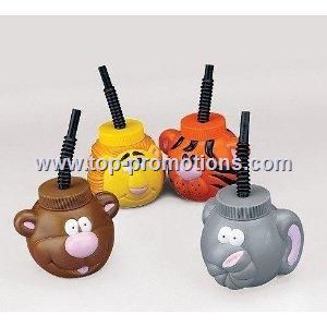 Plastic Zoo Jungle Animal Sipper Cups