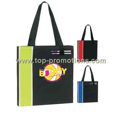 Large capacity tote bag with double pen