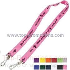 Flat lace 1 ply polyester lanyard