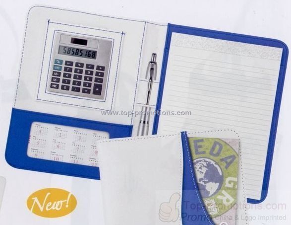Junior portfolio calculator with note pad and pen