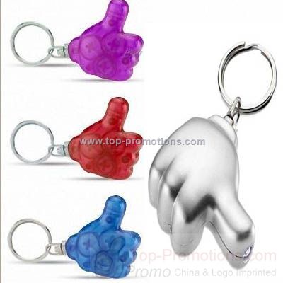 Thumb LED torch keyring