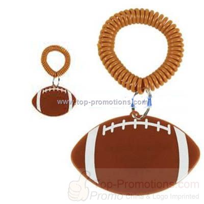 Personalized Football Bracelet Key Chains