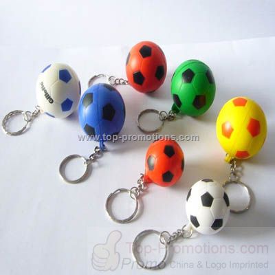 Soccer stressball key ring