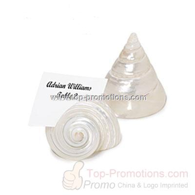 Pearlized Shell Place Card Holders