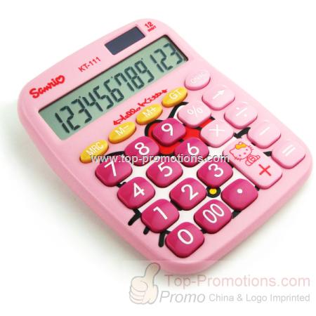 Foreign end of a single hello kitty cartoon calcul