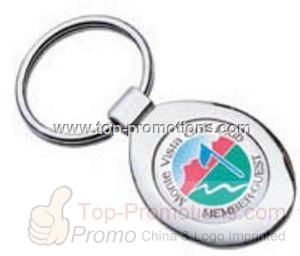 Color Domed Keyring