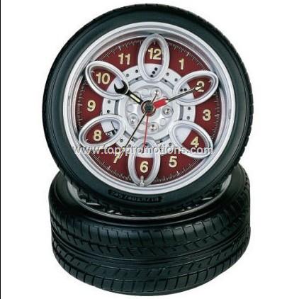 Name Card Holder Tire Clock, Tyre Desk Clock