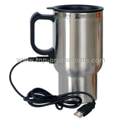 16oz Double Wall Stainless Steel USB Mug