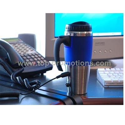 USB Heating Stainless Steel Auto Mug with Car Ligh