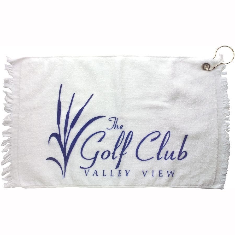 White Golf Towel W/ Hook