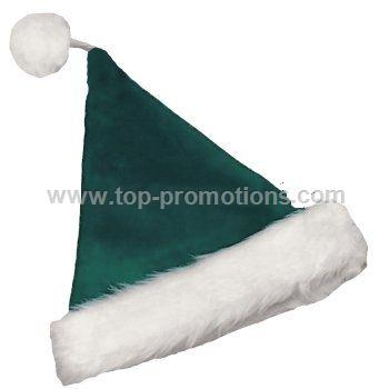 Velvet Santa Hat Green