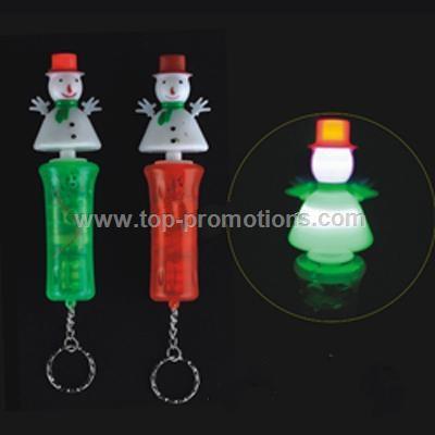 Flashing Snowman Keychain