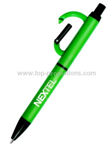 Click Pen With Carabiner Clip