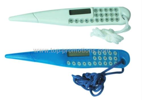 Calculator pen imprinted promotional pen