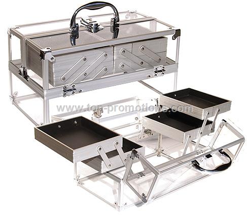 Clear Acrylic Cosmetic Case w/ Trays