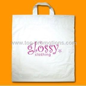 White Plastic Bags with Soft Loop Handles