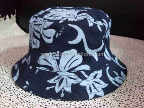 Cotton Bucket Hat With Printed