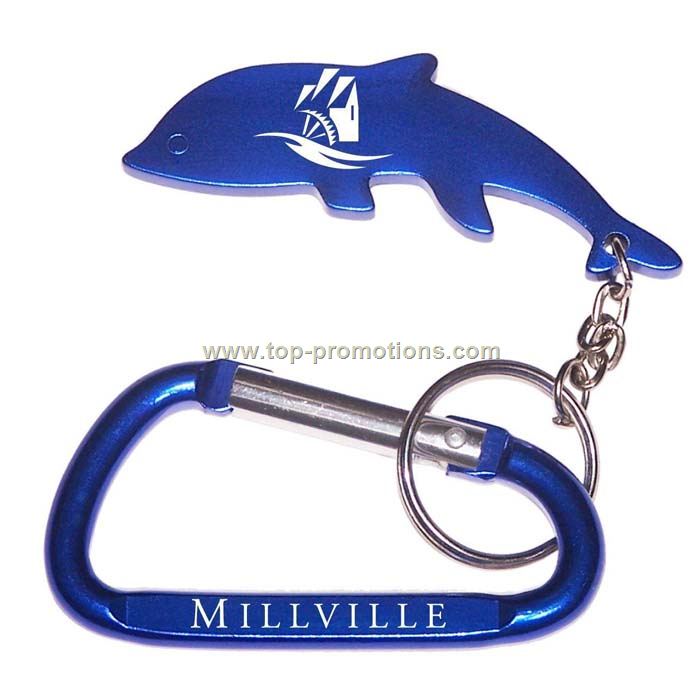 Dolphin Shape Bottle Opener Key Chain carabineer