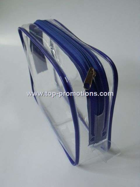 Small clear PVC bag for travel