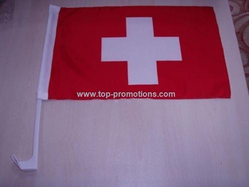 Switzerland car flag