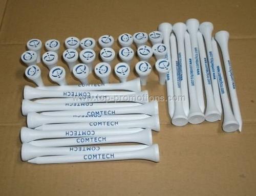 golf tees with logo print