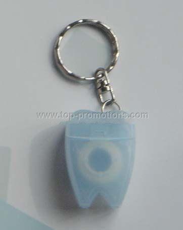 Tooth Dental Floss Keychain