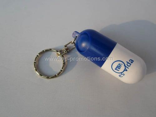 Capsule Pill box keychain