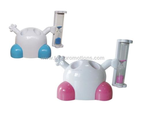 Hourglass toothbrush holder