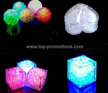 Shaped illuminated ice cube