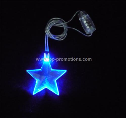 Flashing Necklace with Star Pendant