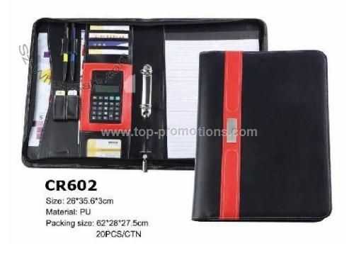 Zipper Leather Portfolio