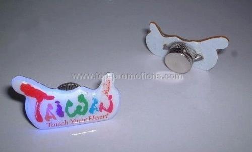 Led flashing promotional pin