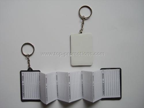 Address book with keychain
