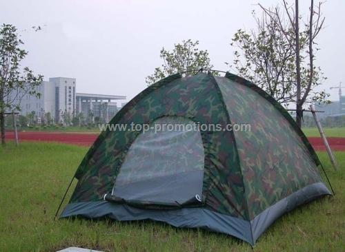 Camouflaged tent