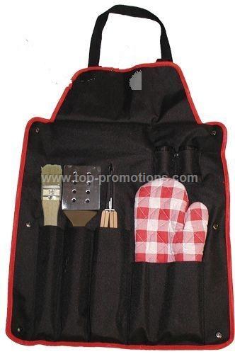 BBQ Set with Apron w brush