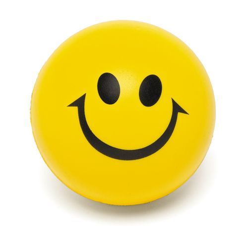 Smiley Squeeze Ball,Promotional items with logo PU Anti Stress ball