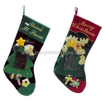 Christmas Stocking with Photo Frame