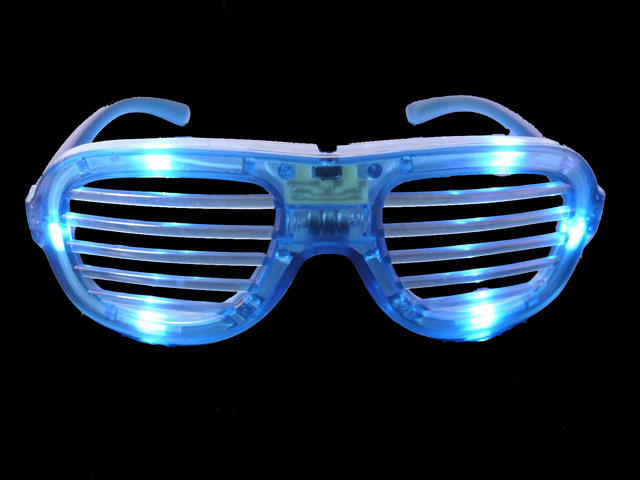 LED Shutter Shades Glasses(Blue)
