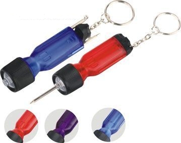 FLASHLIGHTED SCREWDRIVER KEYCHAIN