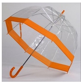 19 is  reinforced J-shape clear dome apollo umbrella