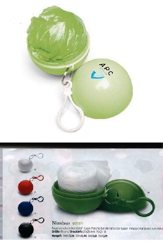 Golf Ball Design Rain Poncho Holder